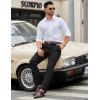 imageCOOFANDY Mens Casual Chino Pants Elastic Waist Lightweight Trousers ClassicFit Business Dress Pants with PocketsBlack