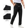 imageCOOFANDY Mens Casual Chino Pants Elastic Waist Lightweight Trousers ClassicFit Business Dress Pants with PocketsBlack