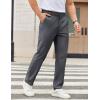 imageCOOFANDY Mens Casual Chino Pants Elastic Waist Lightweight Trousers ClassicFit Business Dress Pants with PocketsDark Grey