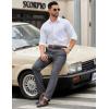 imageCOOFANDY Mens Casual Chino Pants Elastic Waist Lightweight Trousers ClassicFit Business Dress Pants with PocketsDark Grey