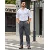 imageCOOFANDY Mens Casual Chino Pants Elastic Waist Lightweight Trousers ClassicFit Business Dress Pants with PocketsDark Grey