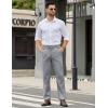 imageCOOFANDY Mens Casual Chino Pants Elastic Waist Lightweight Trousers ClassicFit Business Dress Pants with PocketsLight Grey