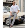 imageCOOFANDY Mens Casual Chino Pants Elastic Waist Lightweight Trousers ClassicFit Business Dress Pants with PocketsLight Grey