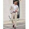 imageCOOFANDY Mens Casual Chino Pants Elastic Waist Lightweight Trousers ClassicFit Business Dress Pants with PocketsLight Khaki