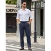 imageCOOFANDY Mens Casual Chino Pants Elastic Waist Lightweight Trousers ClassicFit Business Dress Pants with PocketsNavy Blue