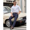 imageCOOFANDY Mens Casual Chino Pants Elastic Waist Lightweight Trousers ClassicFit Business Dress Pants with PocketsNavy Blue