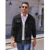 imageCOOFANDY Mens Casual Shirt Jacket Button Down Waffle Jacket Long Sleeve Sweater Jackets Quilted Shacket OvershirtBlack
