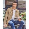 imageCOOFANDY Mens Casual Shirt Jacket Button Down Waffle Jacket Long Sleeve Sweater Jackets Quilted Shacket OvershirtKhaki