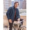 imageCOOFANDY Mens Casual Suede Bomber Jacket Lightweight Full Zip Up Jackets Vintage Faux Leather JacketDark Blue