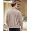 imageCOOFANDY Mens Casual Suede Bomber Jacket Lightweight Full Zip Up Jackets Vintage Faux Leather JacketMoon Grey