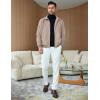 imageCOOFANDY Mens Casual Suede Bomber Jacket Lightweight Full Zip Up Jackets Vintage Faux Leather JacketMoon Grey
