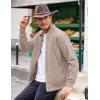 imageCOOFANDY Mens Casual Suede Bomber Jacket Lightweight Full Zip Up Jackets Vintage Faux Leather JacketMoon Grey