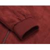 imageCOOFANDY Mens Casual Suede Bomber Jacket Lightweight Full Zip Up Jackets Vintage Faux Leather JacketWine Red