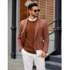 imageCOOFANDY Mens Crew Neck Sweater Long Sleeve Ribbed Knit Dress Sweaters Casual Slim Fit PulloverCaramel