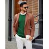 imageCOOFANDY Mens Crew Neck Sweater Long Sleeve Ribbed Knit Dress Sweaters Casual Slim Fit PulloverGreen