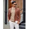 imageCOOFANDY Mens Crew Neck Sweater Long Sleeve Ribbed Knit Dress Sweaters Casual Slim Fit PulloverKhaki