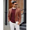 imageCOOFANDY Mens Crew Neck Sweater Long Sleeve Ribbed Knit Dress Sweaters Casual Slim Fit PulloverWine Red