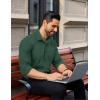 imageCOOFANDY Mens Dress Shirts Long Sleeve Wrinkle Free Button Down Shirts Formal Business ShirtDark Green