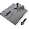 imageCOOFANDY Mens Dress Shirts Long Sleeve Wrinkle Free Shirt Textured Business Casual Button Down ShirtLight Grey
