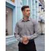 imageCOOFANDY Mens Dress Shirts Long Sleeve Wrinkle Free Shirt Textured Business Casual Button Down ShirtLight Grey