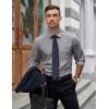 imageCOOFANDY Mens Dress Shirts Long Sleeve Wrinkle Free Shirt Textured Business Casual Button Down ShirtLight Grey