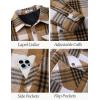 imageCOOFANDY Mens Flannel Shirt Jackets Quilted Lined Plaid Jacket Long Sleeve Button Down Thick Winter Outwear ShacketsBrown