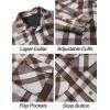 imageCOOFANDY Mens Flannel Shirt Jackets Quilted Lined Plaid Jacket Long Sleeve Button Down Thick Winter Outwear ShacketsCoffee