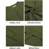 imageCOOFANDY Mens Henley Sweater Long Sleeve Quarter Button Sweaters Casual Knit Pullover SweaterArmy Green