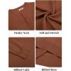 imageCOOFANDY Mens Henley Sweater Long Sleeve Quarter Button Sweaters Casual Knit Pullover SweaterCaramel
