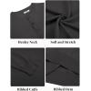 imageCOOFANDY Mens Henley Sweater Long Sleeve Quarter Button Sweaters Casual Knit Pullover SweaterDark Grey