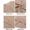 imageCOOFANDY Mens Henley Sweater Long Sleeve Quarter Button Sweaters Casual Knit Pullover SweaterDark Khaki