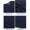 imageCOOFANDY Mens Henley Sweater Long Sleeve Quarter Button Sweaters Casual Knit Pullover SweaterDark Navy Blue