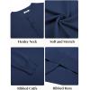 imageCOOFANDY Mens Henley Sweater Long Sleeve Quarter Button Sweaters Casual Knit Pullover SweaterNavy Blue