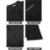 imageCOOFANDY Mens Knit Button Down Shirt Short Sleeve Vintage Polo Shirts Summer Casual Beach TopsBlackwhite