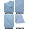 imageCOOFANDY Mens Knit Button Down Shirt Short Sleeve Vintage Polo Shirts Summer Casual Beach TopsLight Bluewhite