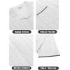 imageCOOFANDY Mens Knit Button Down Shirt Short Sleeve Vintage Polo Shirts Summer Casual Beach TopsWhitebrown
