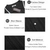 imageCOOFANDY Mens Knit Button Down Shirt Vintage Short Sleeve Polo Shirts Casual Beach TopsBlack
