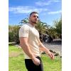 imageCOOFANDY Mens Knit Button Down Shirt Vintage Short Sleeve Polo Shirts Casual Beach TopsCream