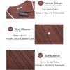 imageCOOFANDY Mens Knit Button Down Shirt Vintage Short Sleeve Polo Shirts Casual Beach TopsDark Brown