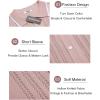 imageCOOFANDY Mens Knit Button Down Shirt Vintage Short Sleeve Polo Shirts Casual Beach TopsLight Pink