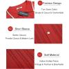 imageCOOFANDY Mens Knit Button Down Shirt Vintage Short Sleeve Polo Shirts Casual Beach TopsRed
