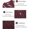 imageCOOFANDY Mens Knit Button Down Shirt Vintage Short Sleeve Polo Shirts Casual Beach TopsWine Red