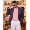imageCOOFANDY Mens Knit Long Sleeve Polo Sweater Business Casual Collared Golf Sweaters Ribbed Textured Activewear PolosPink