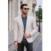 imageCOOFANDY Mens Knit Polo Sweater Long Sleeve Casual Collared Quarter Button Golf Waffle Textured SweaterDark Blue