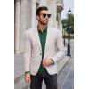 imageCOOFANDY Mens Knit Polo Sweater Long Sleeve Casual Collared Quarter Button Golf Waffle Textured SweaterDark Green