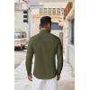 imageCOOFANDY Mens Long Sleeve Button Down Shirts Casual Untucked Dress Shirt Beach Wedding ShirtsArmy Green