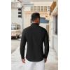 imageCOOFANDY Mens Long Sleeve Button Down Shirts Casual Untucked Dress Shirt Beach Wedding ShirtsBlack