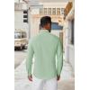 imageCOOFANDY Mens Long Sleeve Button Down Shirts Casual Untucked Dress Shirt Beach Wedding ShirtsLight Green