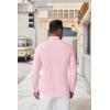 imageCOOFANDY Mens Long Sleeve Button Down Shirts Casual Untucked Dress Shirt Beach Wedding ShirtsPink