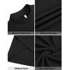 imageCOOFANDY Mens Mock Turtleneck Sweater Short Sleeve Slim Fit Turtle Neck Sweaters Casual Basic Tee Ribbed Knit Pullover TopsAblack